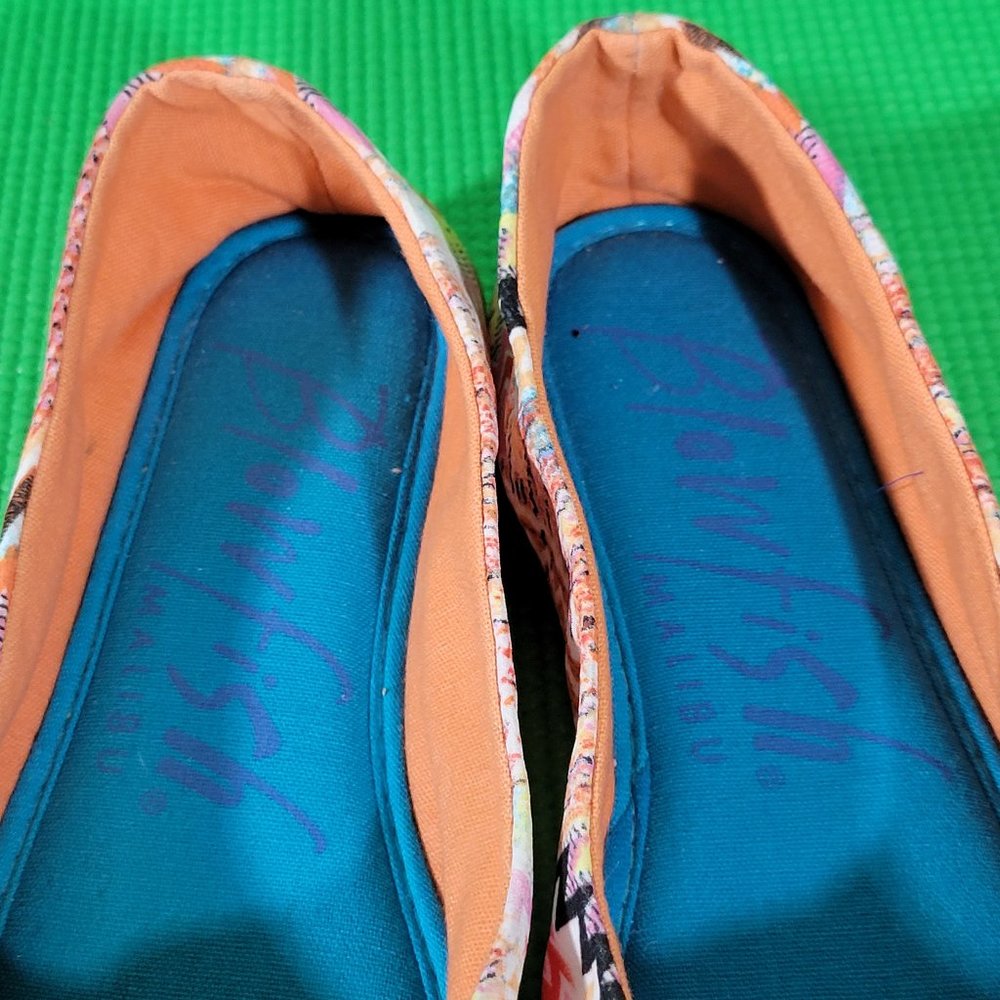 Blowfish Malibu Multicolor Criss-Cross Flats - Women's 8 - Picture 6 of 8